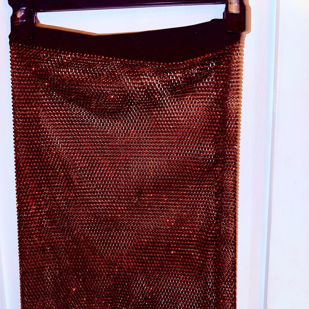 Diamond Mesh Mini Skirt